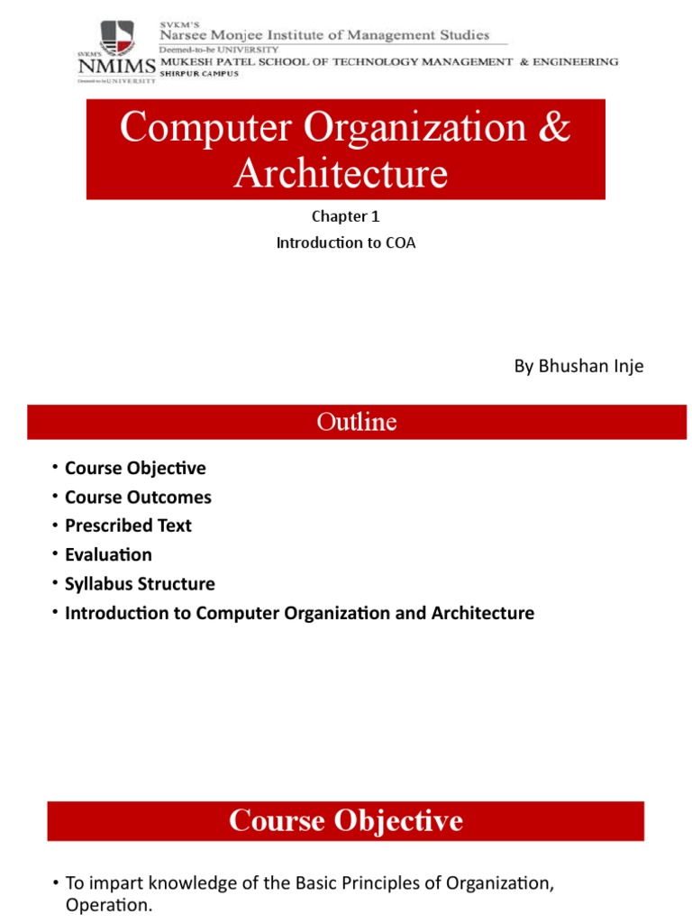 Chapter 1 Introduction To COA | PDF | Input/Output | Computer Data Storage