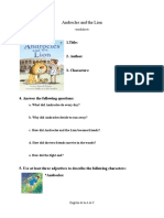 Androcles and the Lion worksheet