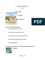 Androcles and The Lion Worksheet
