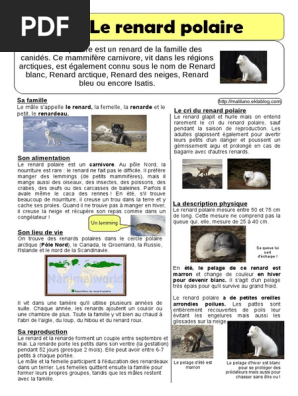 Le Cri Du Renard Polaire Sa Famille Pdf Mammiferes Faune