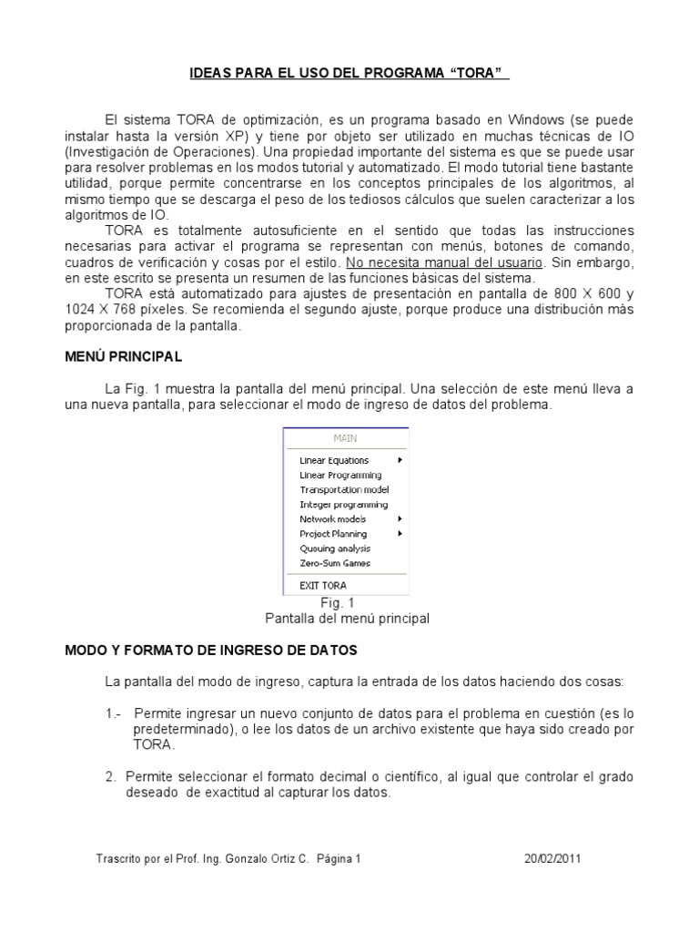 Manual De Tora Descargar Gratis Pdf Programa De Computadora