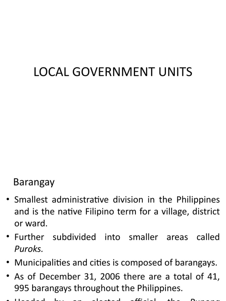 Understanding Local Government Units in the Philippines | PDF ...