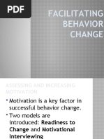 Facilitating Behavior Change