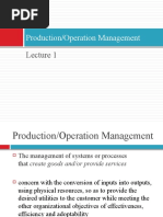 Production/Operation Management