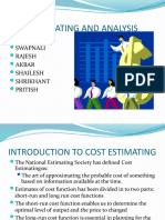 Cost Estimation and Analysis1
