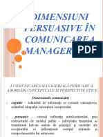 Dimensiuni persuasive în comunicarea managerială