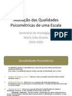 Avaliação Das Qualidades Psicométricas de Uma Escala