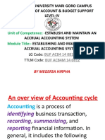 Establish & Maintain An Accural Accounting System