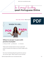 When To Use Por Vs para With Practice Examples
