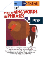 Ages 4-5-6 My Book of Rhyming Words & Phrases