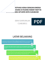 Hubungan Motivasi Kerja Dengan Kinerja Perawat Pelaksana Di