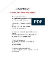 Lecturer Biology Practice Test From Past Papers