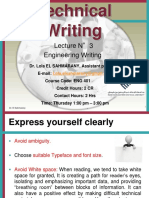 Technical Writing Lecture 3