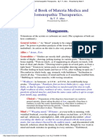 Hand Book of Materia Medica and Homœopathic Therapeutics.: Manganum