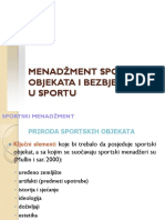 Menadžment Sportkih Objekata I Bezbjednost U Sportu