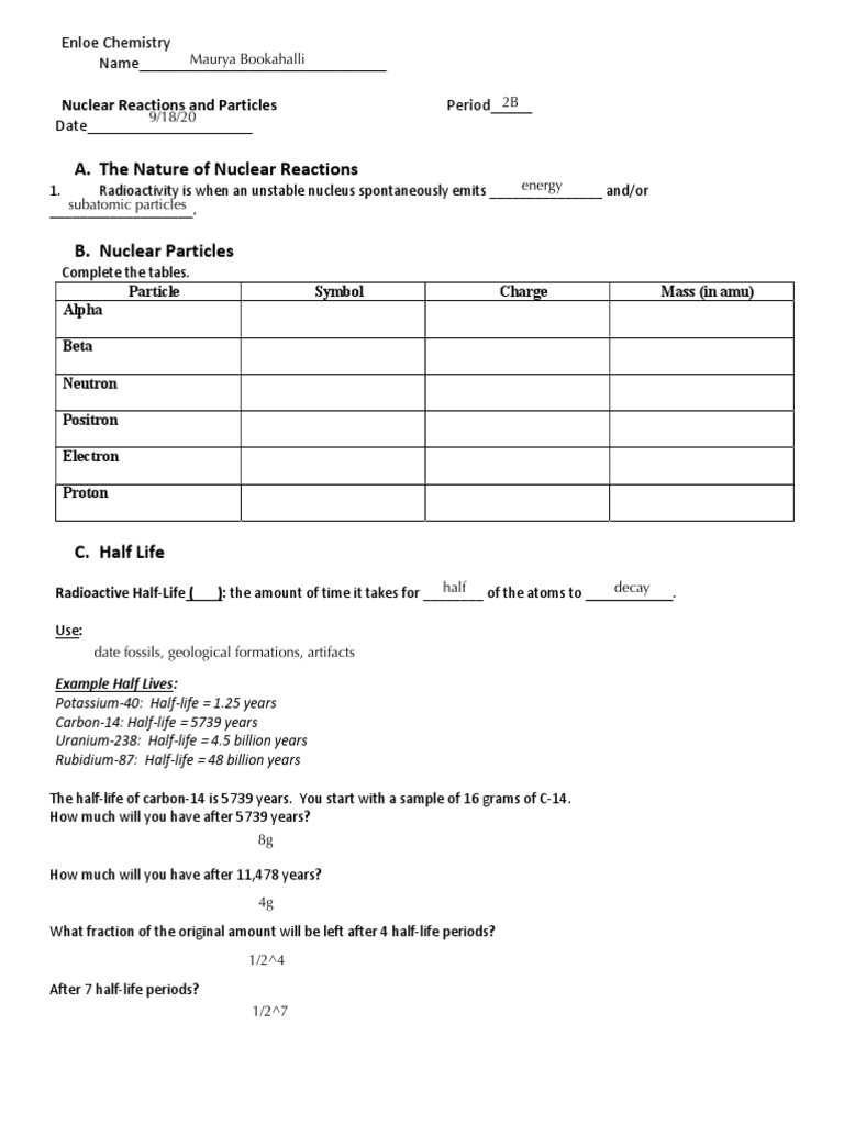Nuclear Notes 1