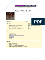 Ready, Willing & Table: Materials: Tools