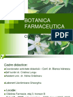Curs Botanica Anul 1 Farmacie Curs 1