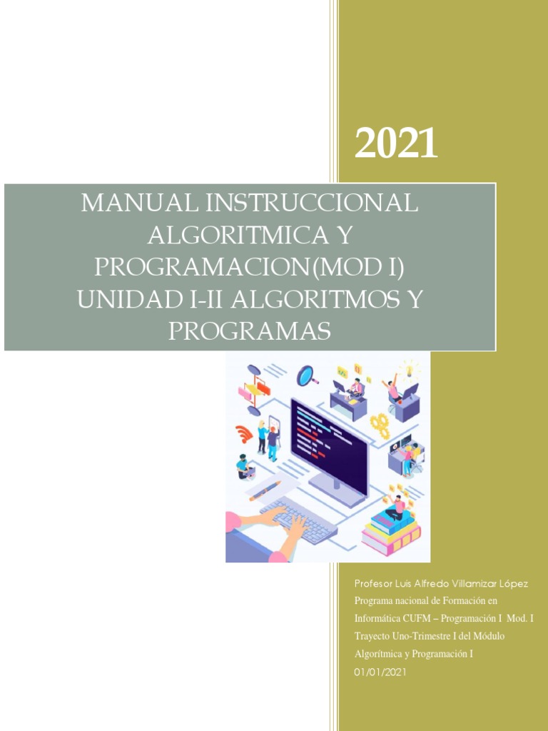 Manual Instruccional de Algoritmos y Programas | PDF | Lenguaje de ...