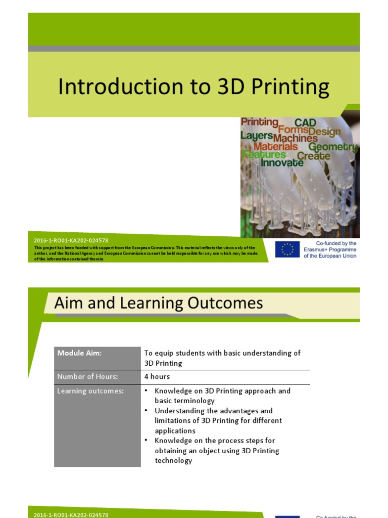 IO3 3DP-courseware EN | PDF | 3 D Printing | Industries