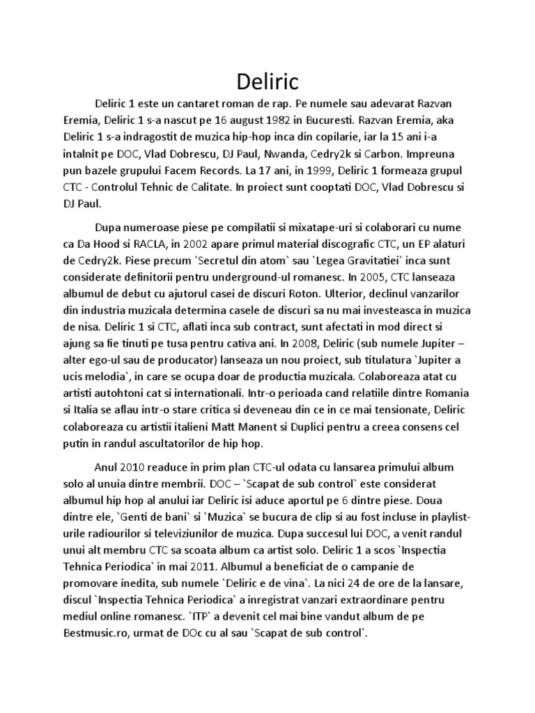 Deliric | PDF