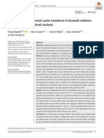 Late Bedtime and Dental Caries Incidence in Kuwaiti Children: A Longitudinal Multilevel Analysis