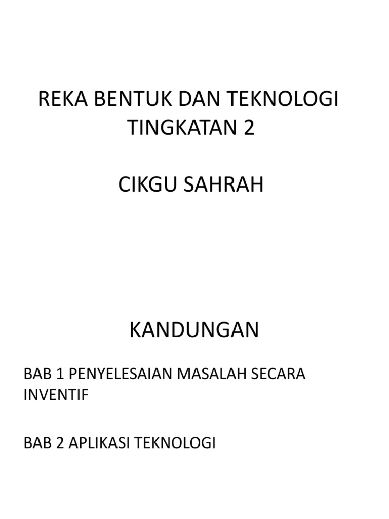 Pengenalan RBT Tingkatan 2 PDF