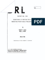 Lieske Robert F., Reiter Mary L. - Equations of Motion For A Modified Point Mass Trajectory