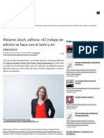 Melanie Jösch, editora_ «El trabajo de edición se hace con el texto y en silencio» _ Fundación La Fuente