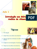 analise de Alimentos AULA 2