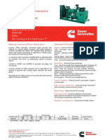 Cummins Power Generation C690 D5 Diesel Generator Set: Specification Sheet C690 D5 50Hz Our Energy Working For You.™