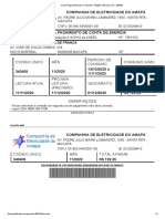 Companhia de Eletricidade Do Amapá: Código Único MÊS Período de Consumo Consumo (KWH)