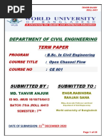 Department of Civil Engineering: Term Paper