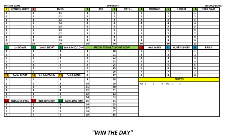 2ht and Flag Football Play Call Sheet 123 | PDF | Sports | Leisure for Free Printable Defensive Play Call Sheet Template