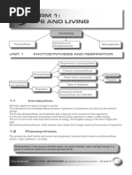 Term 1: Life and Living: Unit 1 Photosynthesis and Respiration