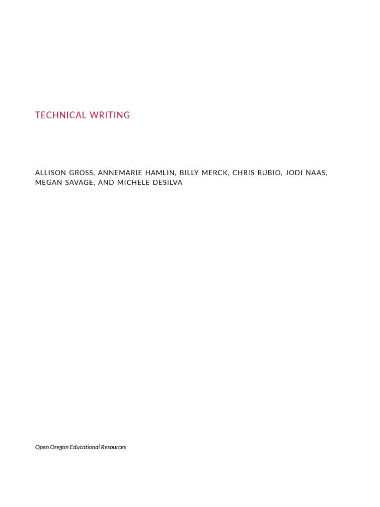 Technical Writing by Allison Gross | PDF | Technical Communication ...