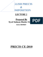 English Precis & Composition: Prepared by Syed Salman Haider Gillani