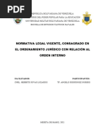 Normativa Legal Vigente, Consagrado en El Ordenamiento Jurídico Con Relación Al Orden Interno