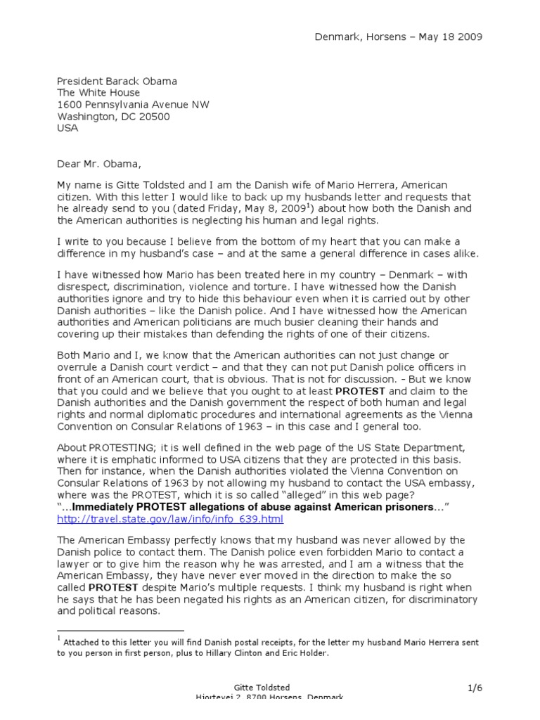 Letter To Barack Obama - May 2009 | PDF | Social Science