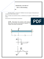 Fixed Beam Simulations: 1. Point Load: Submitted By: 2018-ME-167 MDC-L FEM Modeling