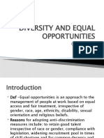 C 13 - DIVERSITY AND EQUAL OPPORTUNITIES