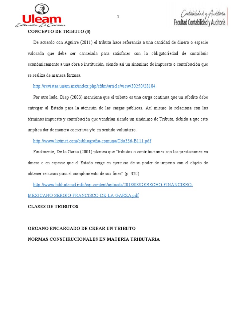 Concepto de Tributo | PDF