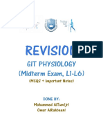 Physiology Revision of GIT (Midterm)