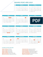 Calendario Peru 2021