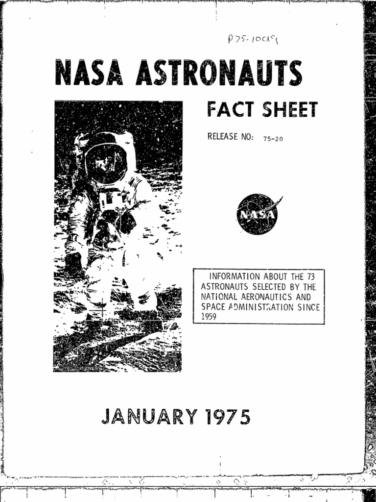 NASA Astronauts Fact Sheet 1975 | PDF | Apollo Program | Project Gemini