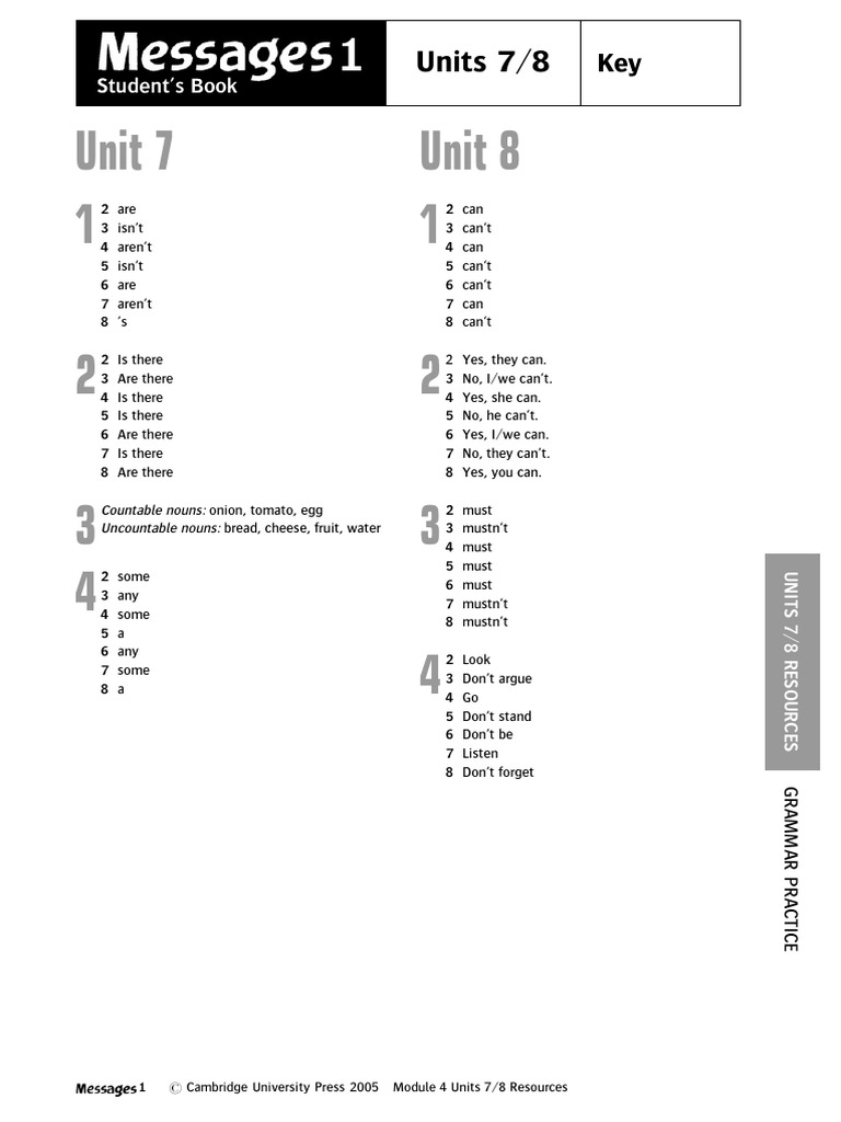 Unit 7 1 2 3 4 Unit 8 1 2 3 4: Units 7/8 | PDF | Noun | Linguistic ...