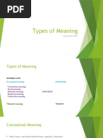 Semantics. Types of Meaning 