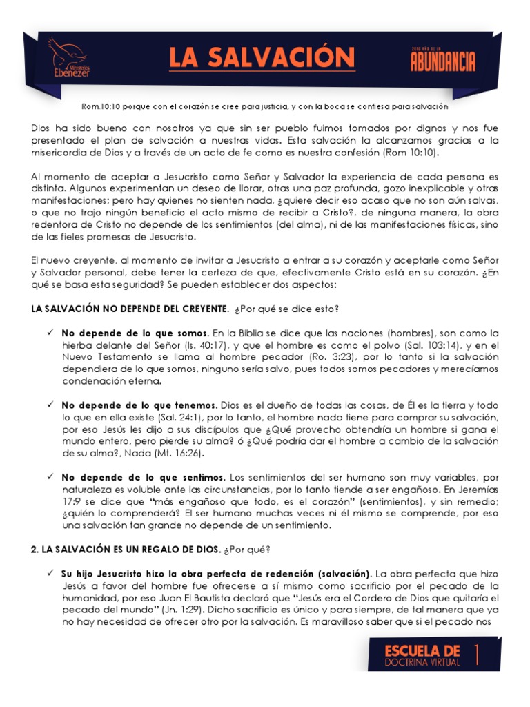 El Regalo de la Salvación en Cristo | PDF | Salvación | Cristo (título)