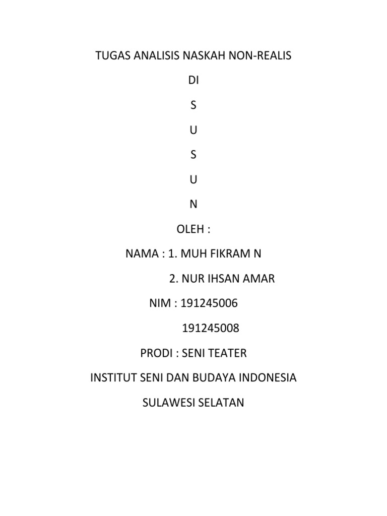 Analisis Naskah Non Realis | PDF
