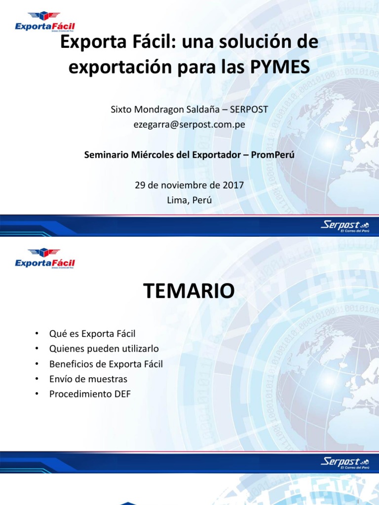 Sesion 13 Declaración De Exporta Fácil Pdf Exportaciones Aduana